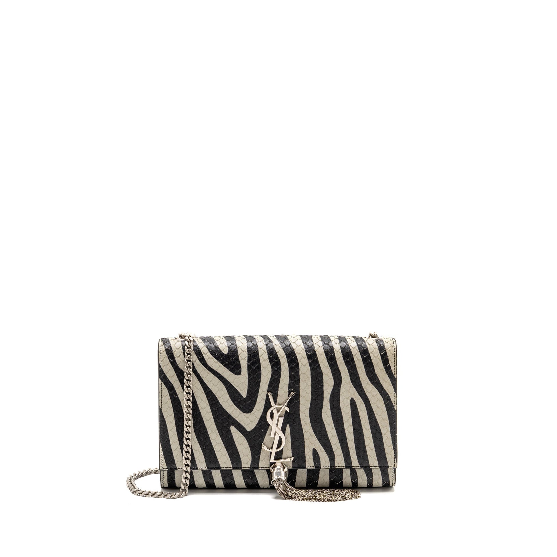 YSL Saint Laurent Medium Kate Mini Purse With Tassel Embossed Leather Black Shoulder Bag
