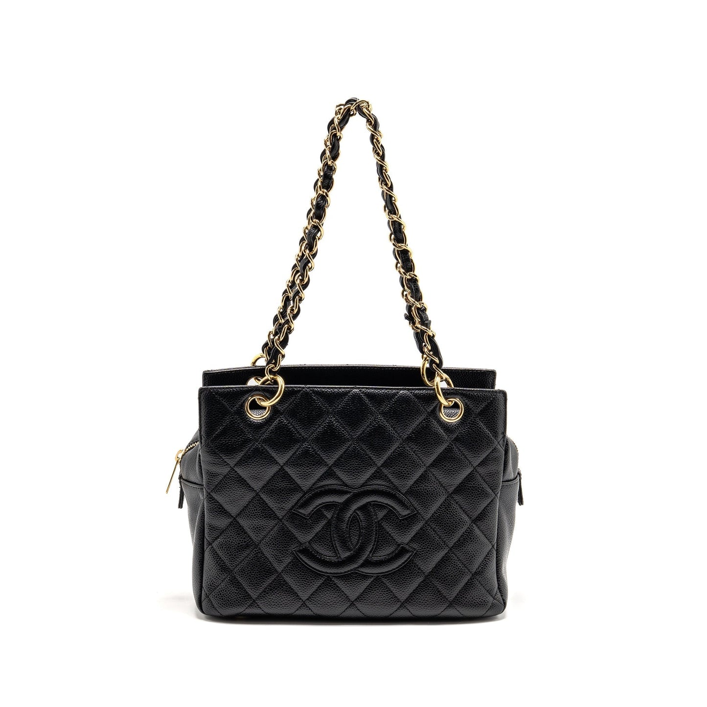 Chanel Petite Timeless Caviar GHW Black Tote Bag