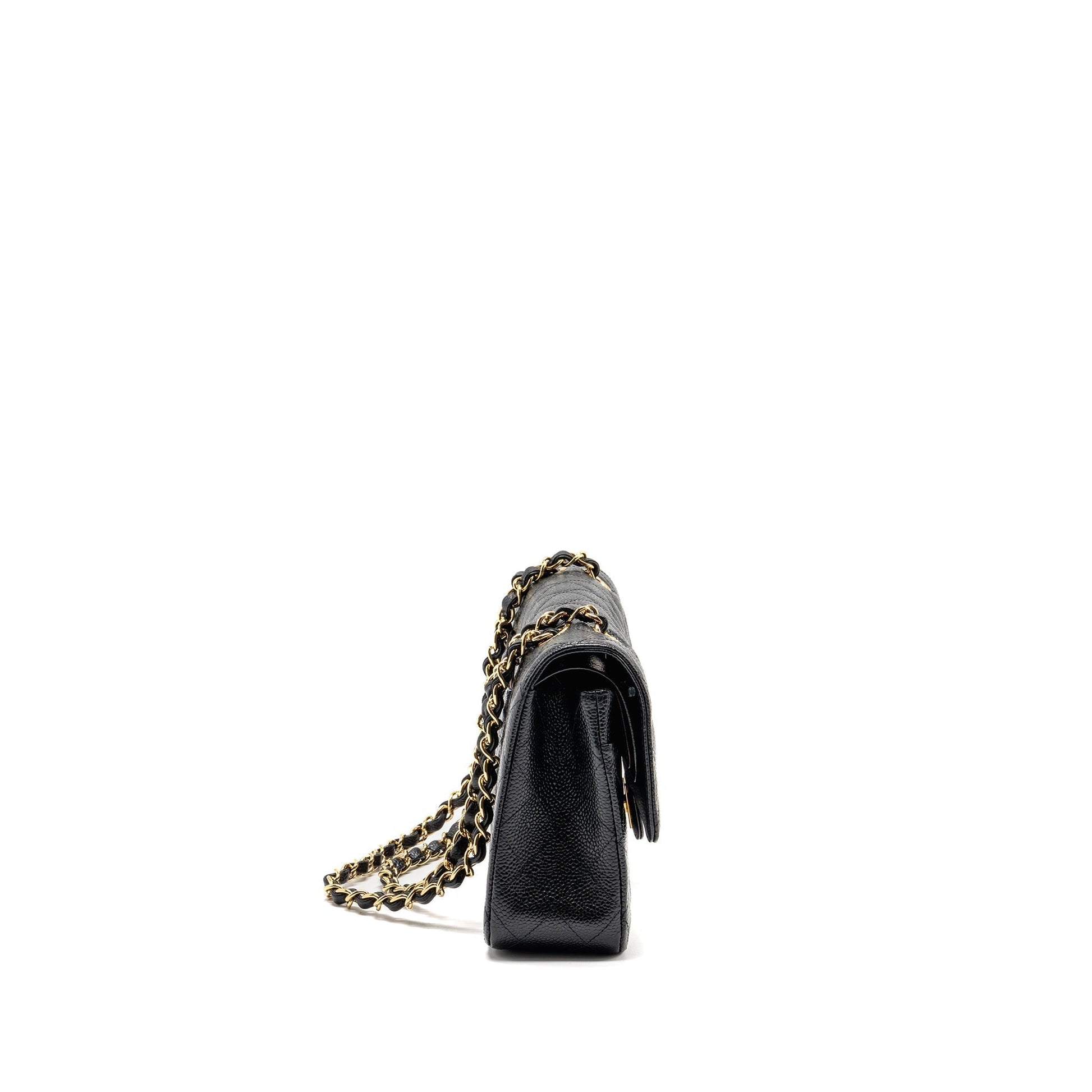 Chanel Classic Double Flap caviar GHW Black Shoulder Bag Ghw 35