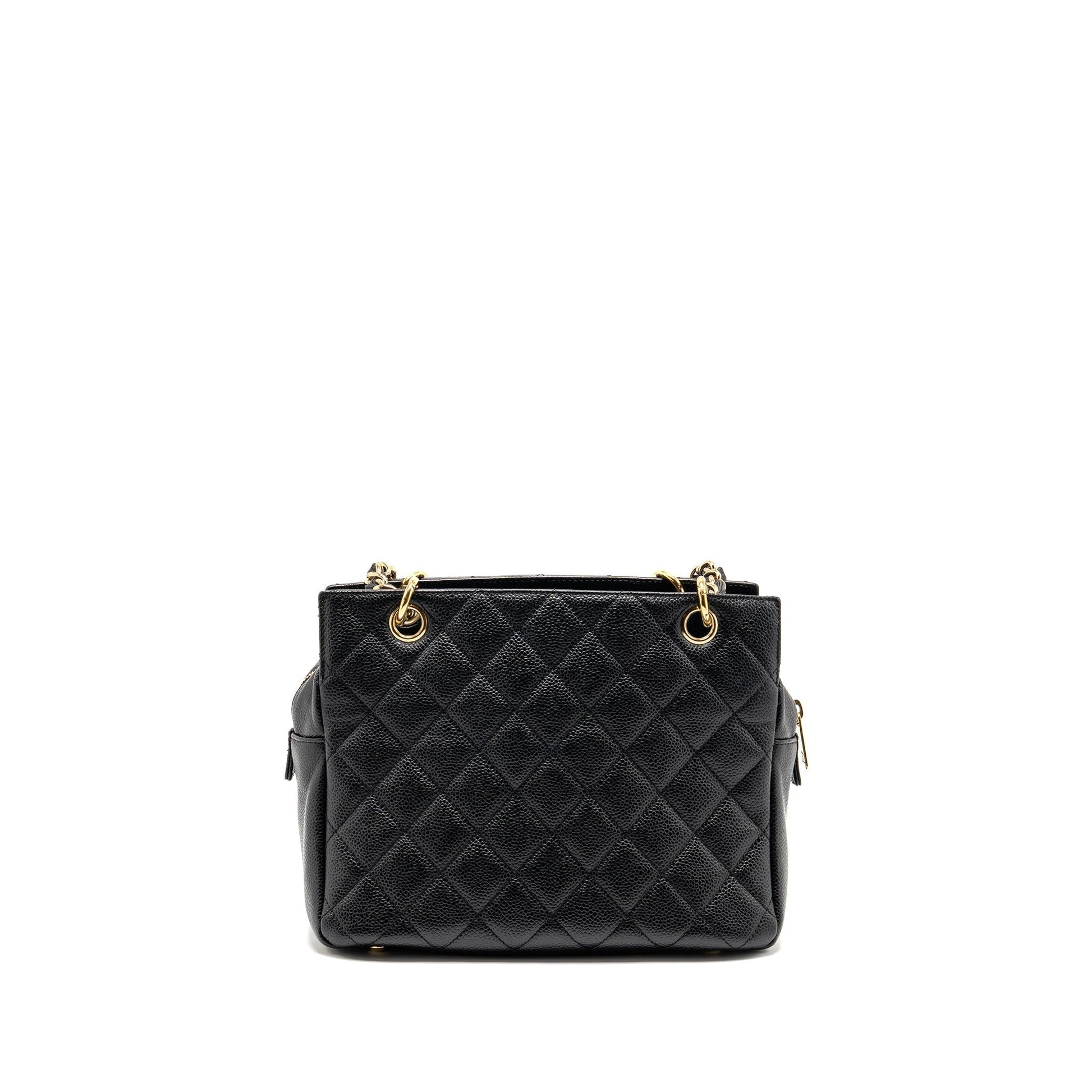 Chanel Petite Timeless Caviar GHW Black Tote Bag