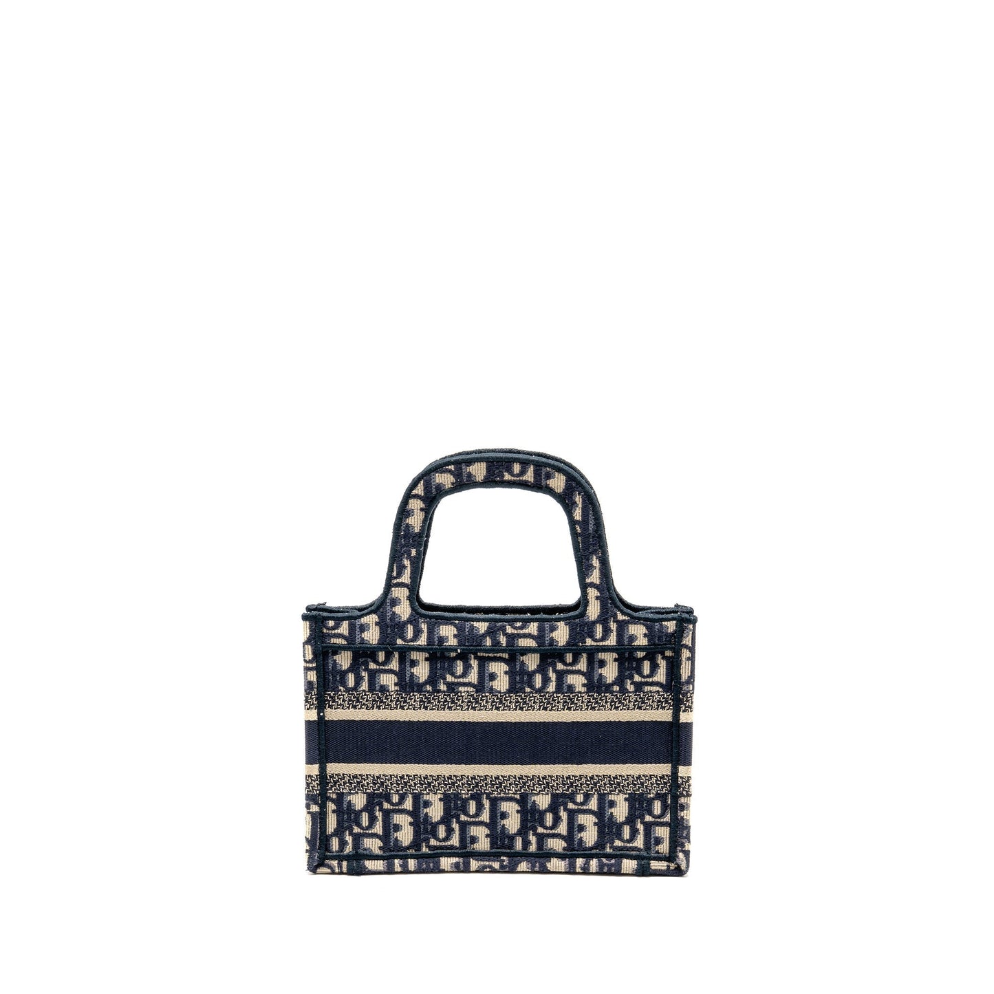 Dior Book Tote Oblique Embroidery Handbag Blue Mini Tote Bag Blue Handbag