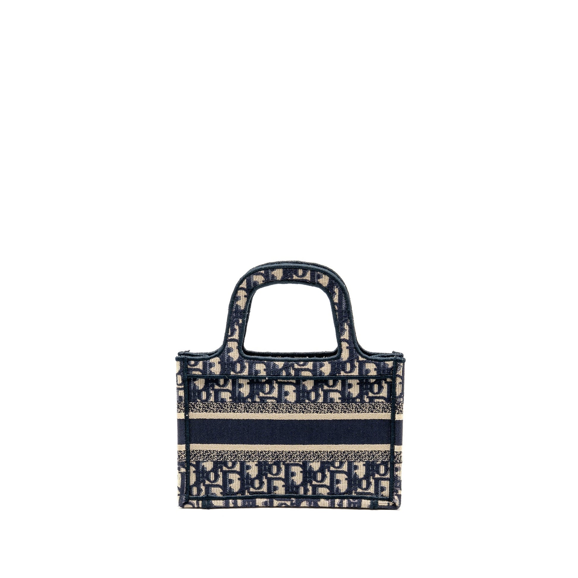 Dior Book Tote Oblique Embroidery Handbag Blue Mini Tote Bag Blue Handbag