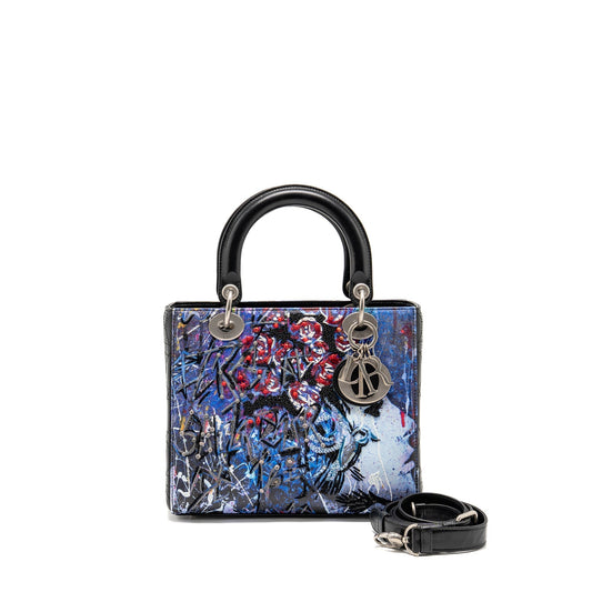 Dior Lady Art Purse Betty Mariani Limited Edition Leather Medium Travel Bag