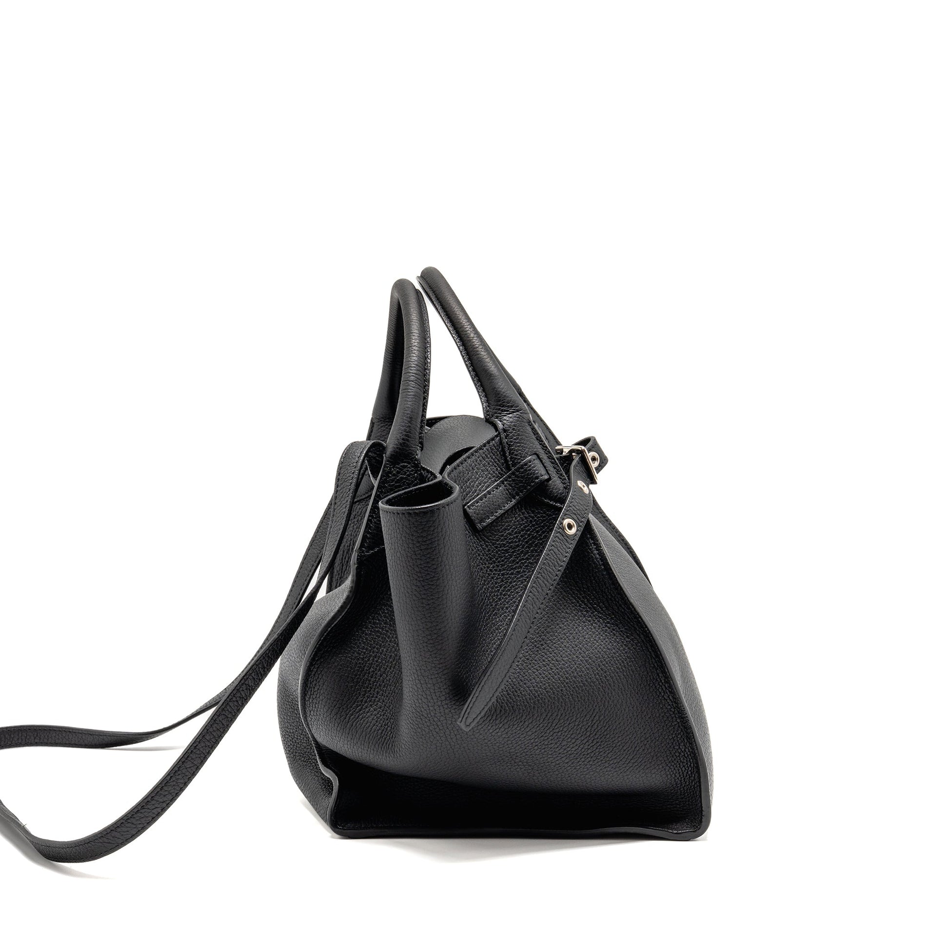 Celine Big Purse Calfskin Handbag Black Travel Bag