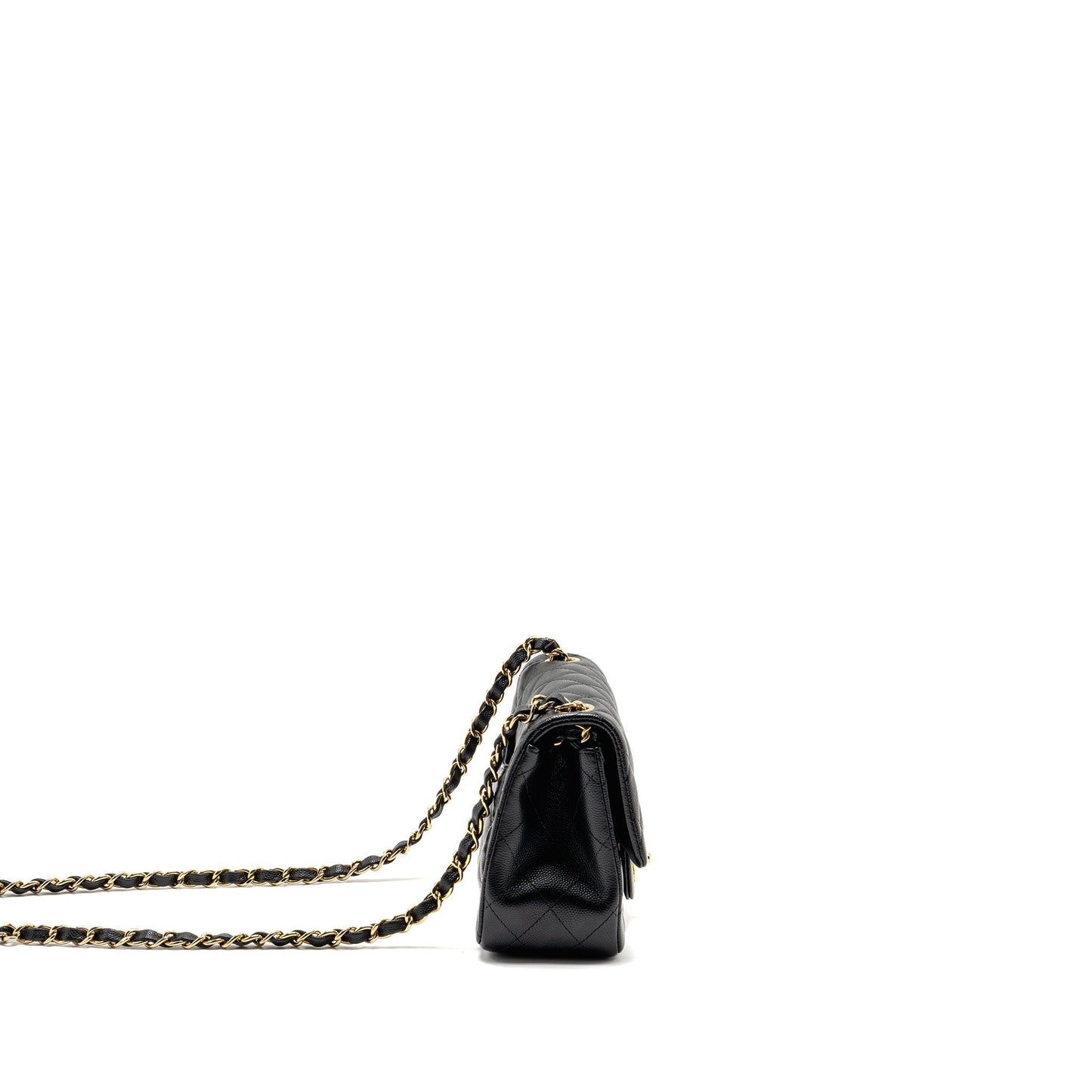Chanel Square Flap Caviar LGHW Black Shoulder Bag