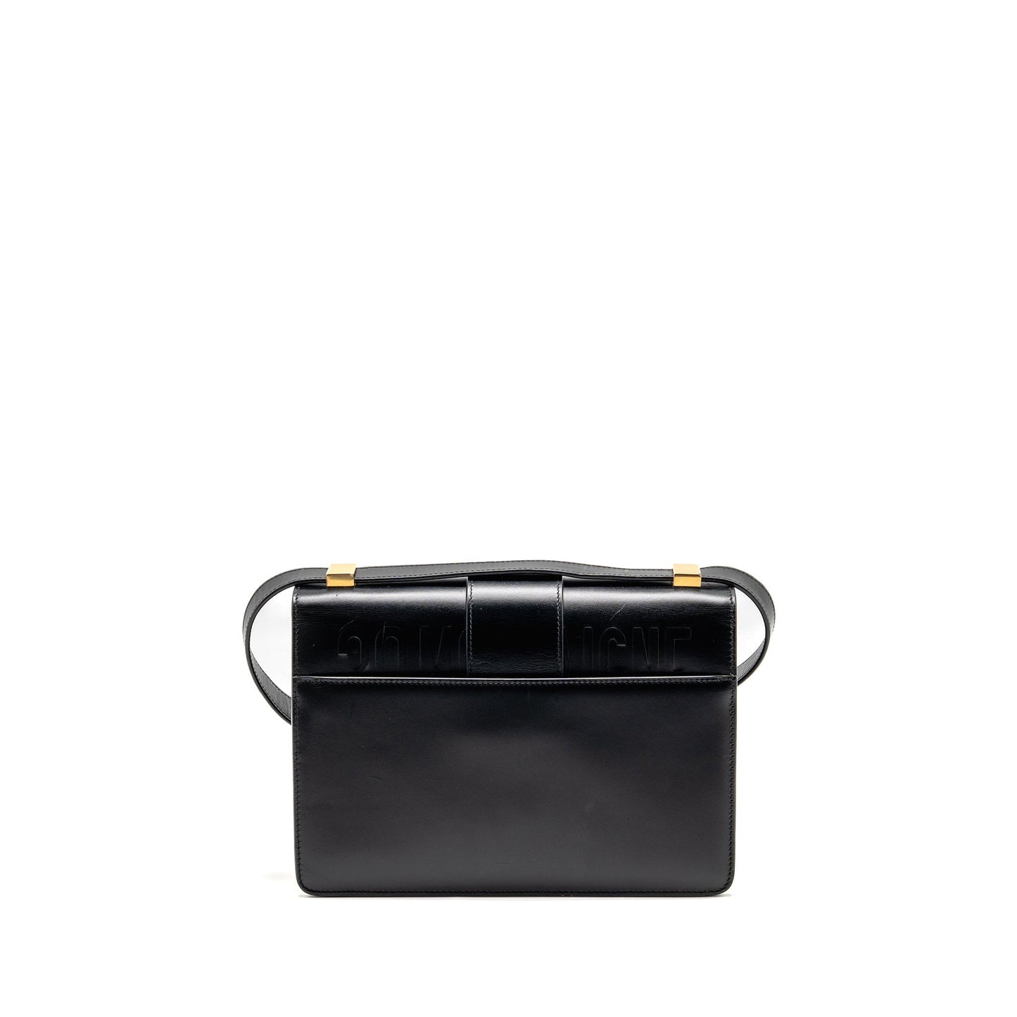 Dior Montaigne Purse Calfskin Handbag Black Medium Travel Bag