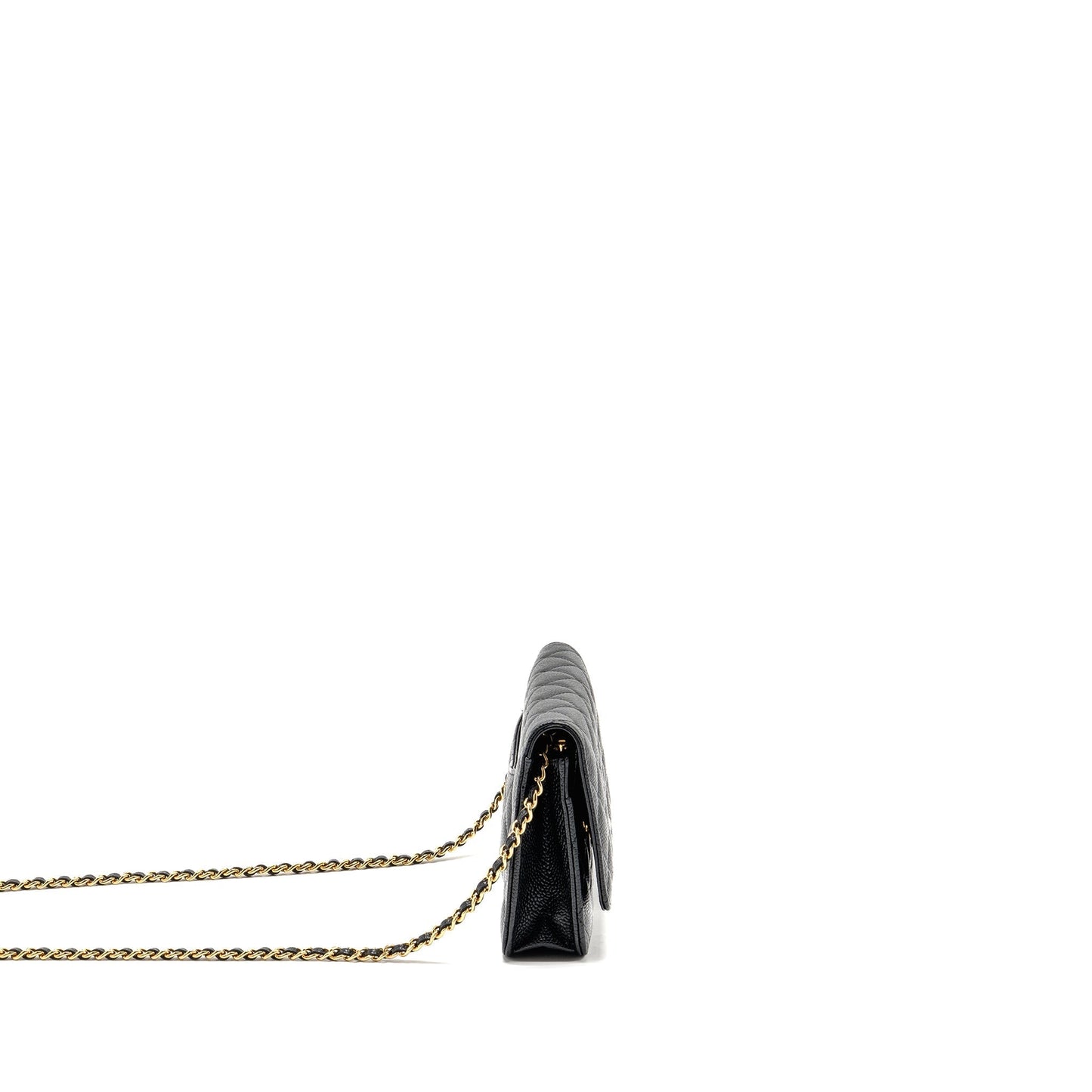 Chanel Classic On Caviar GHW Black Wallet Case Ghw 23