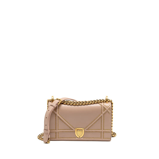 Dior Studded ama Dark Handbag Pink Small Travel Bag