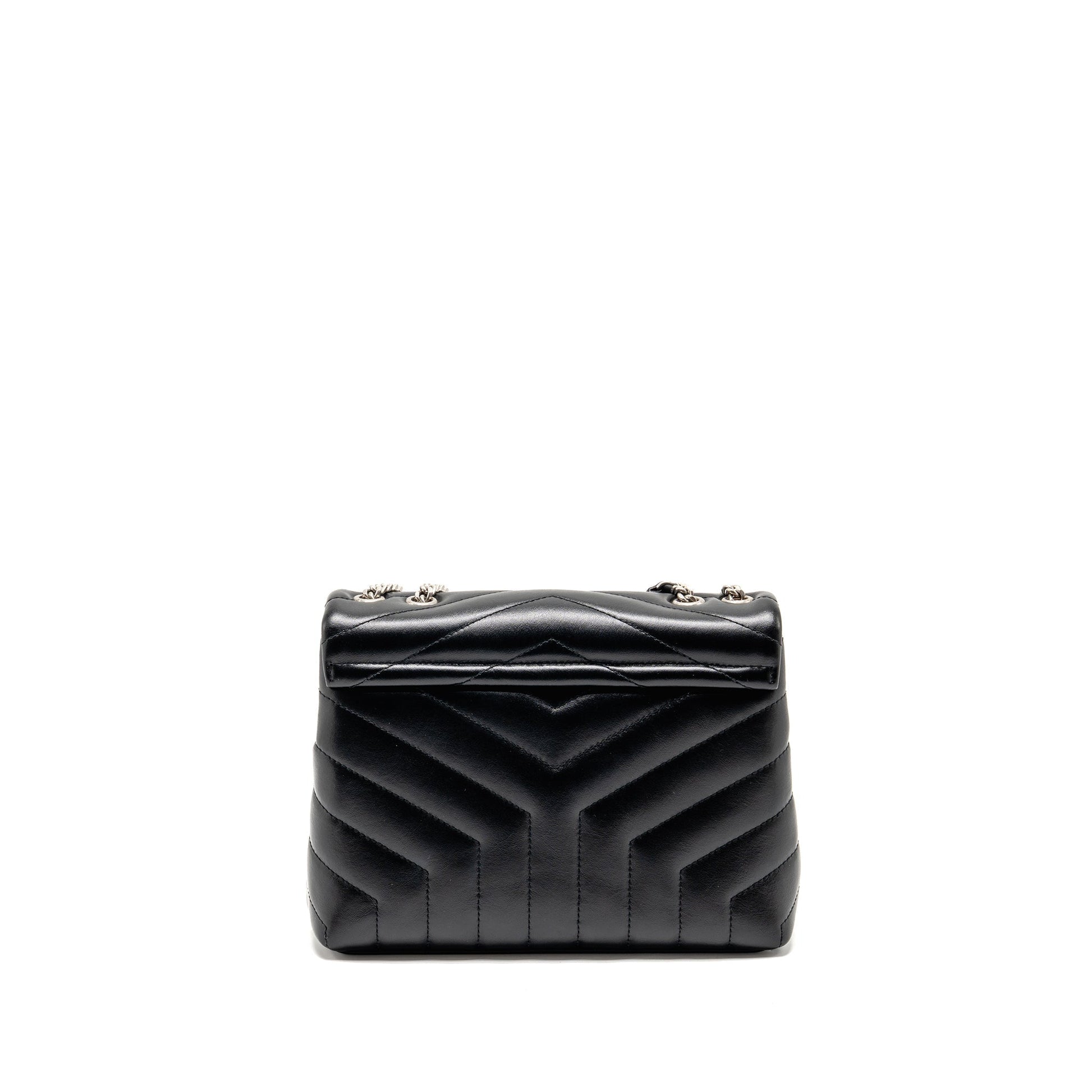 YSL Saint Laurent Loulou Purse Calfskin Travel Bag Black Small