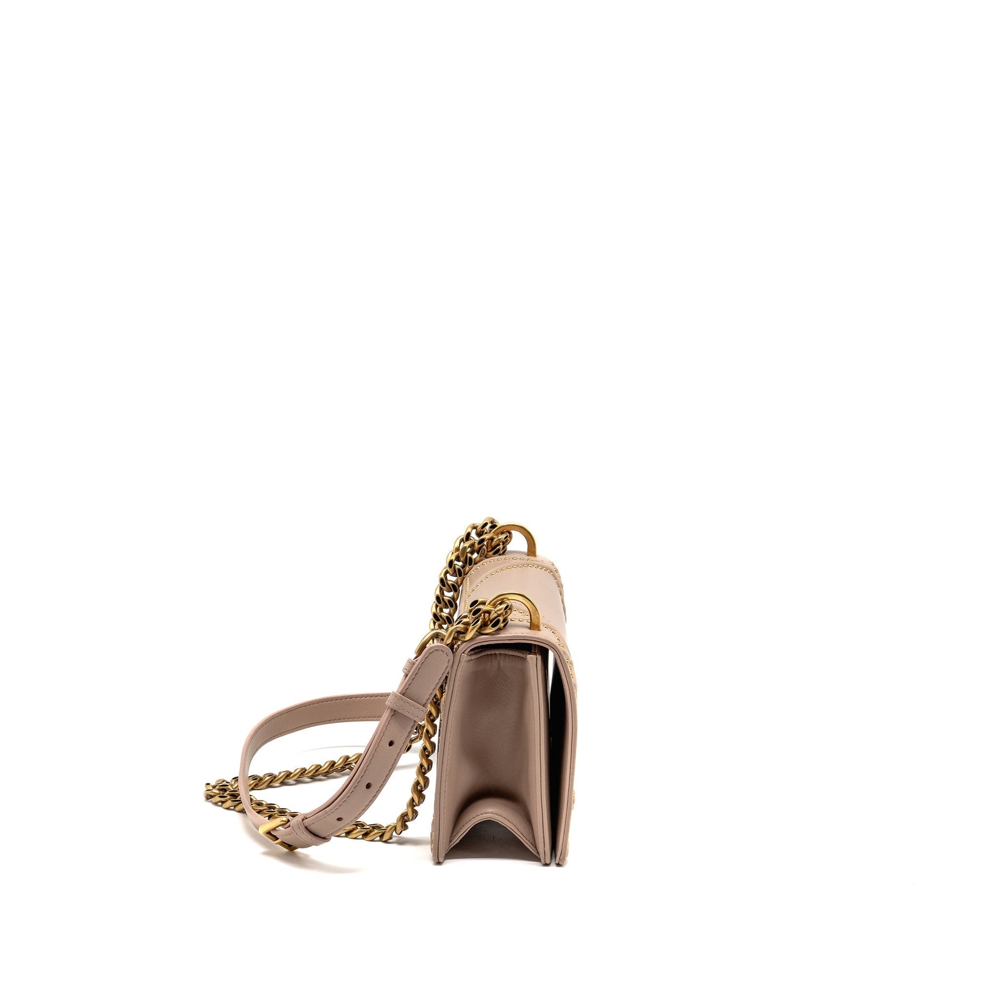 Dior Studded ama Dark Handbag Pink Small Travel Bag