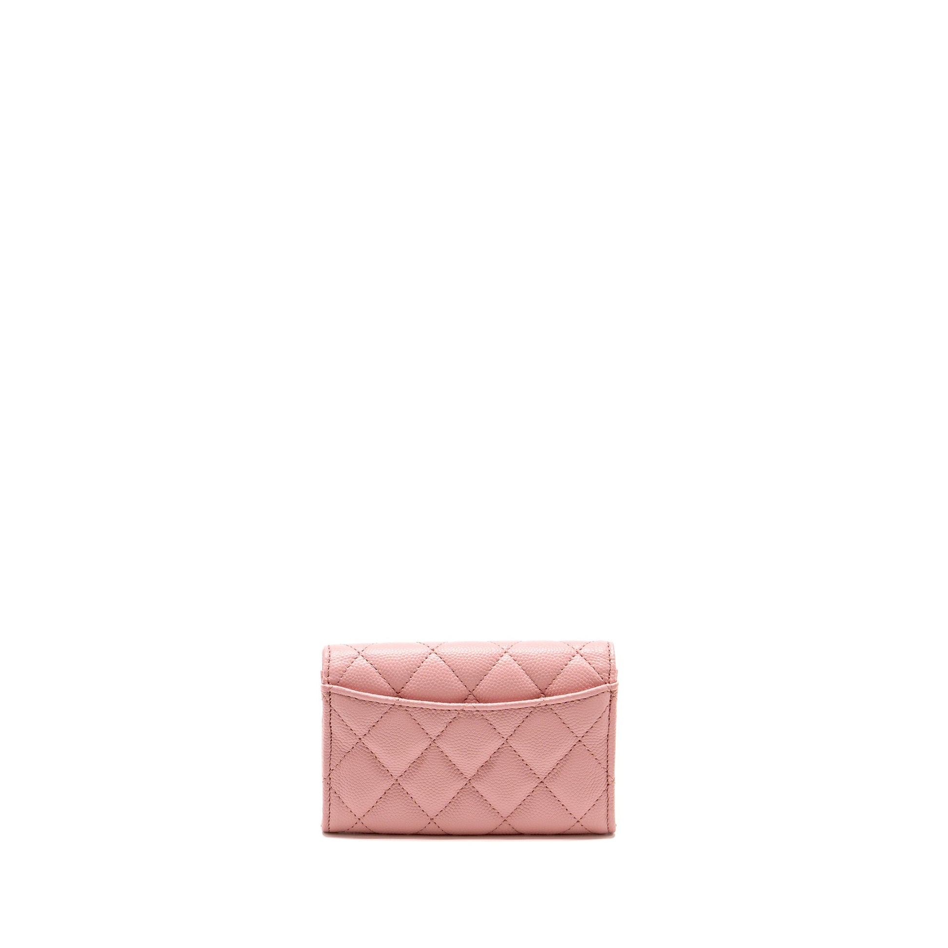 Chanel Classic flap card holder caviar LGHW Pink Wallet Case