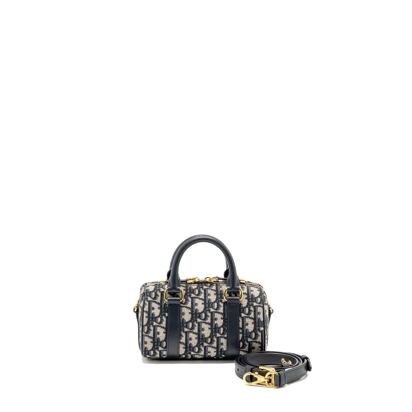 Dior Groove Purse Nano Oblique Handbag Canvas Blue Travel Bag