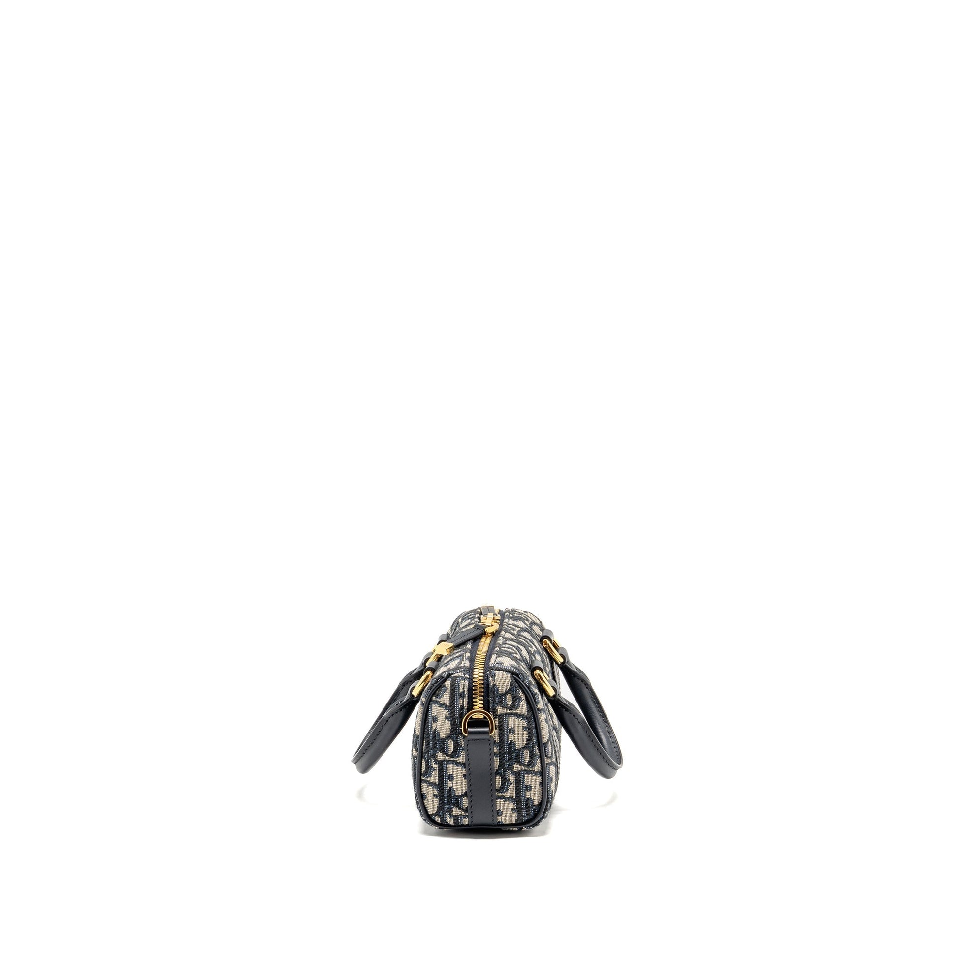 Dior Groove Purse Nano Oblique Handbag Canvas Blue Travel Bag