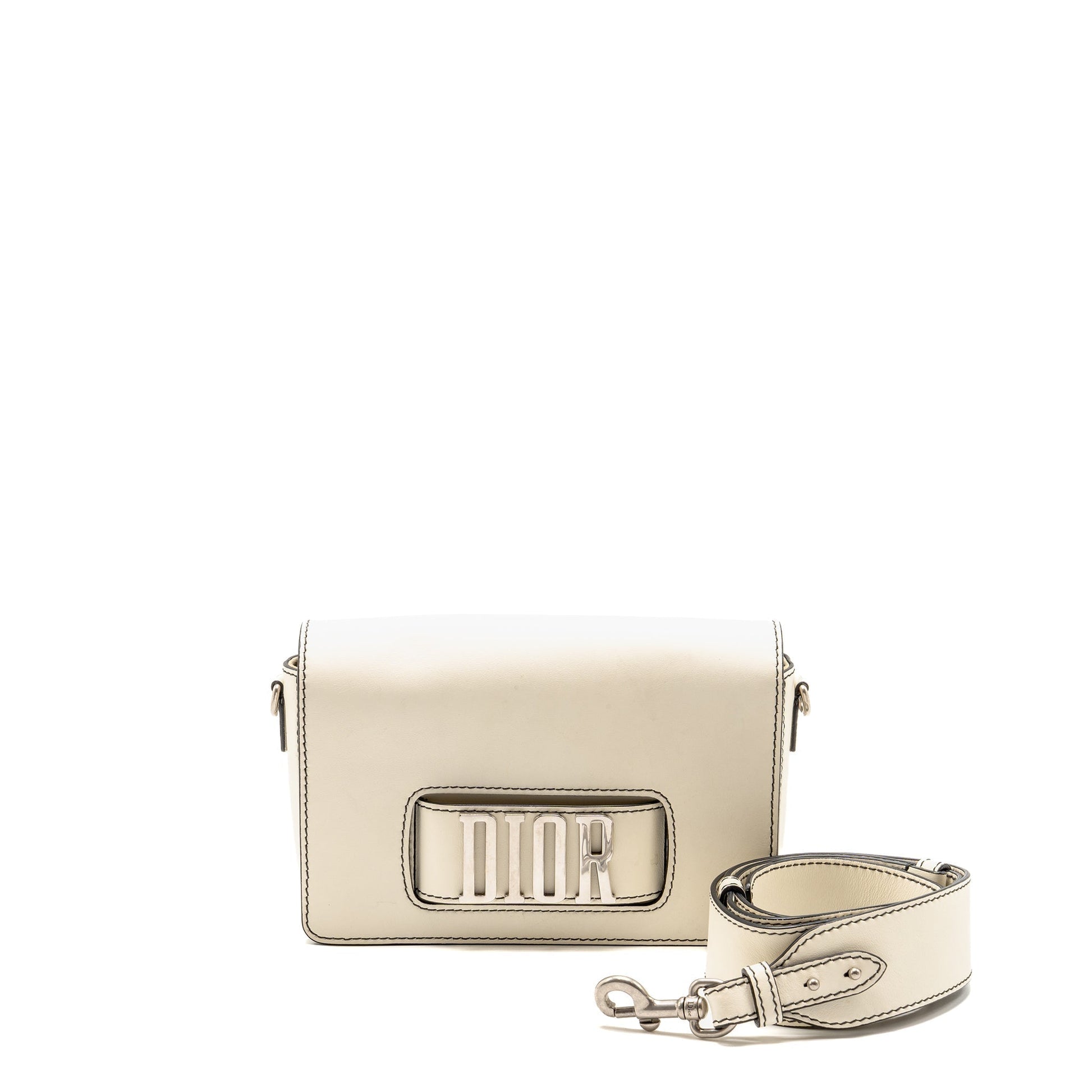 Dior evolution Purse Calfskin Handbag White Flap Travel Bag