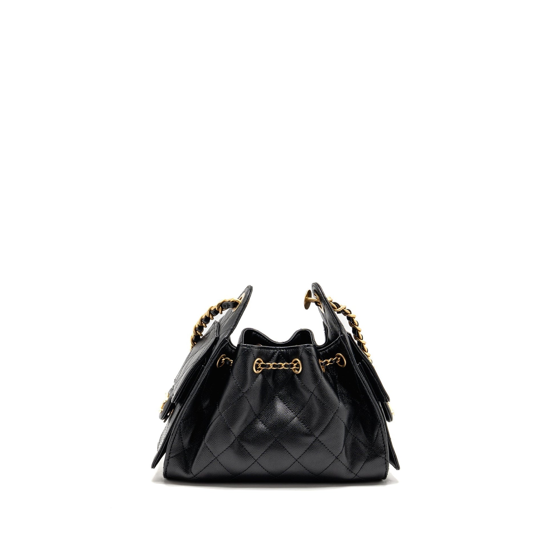 Chanel 25 Caviar GHW Microchip Black Mini Bag 25Bag Black