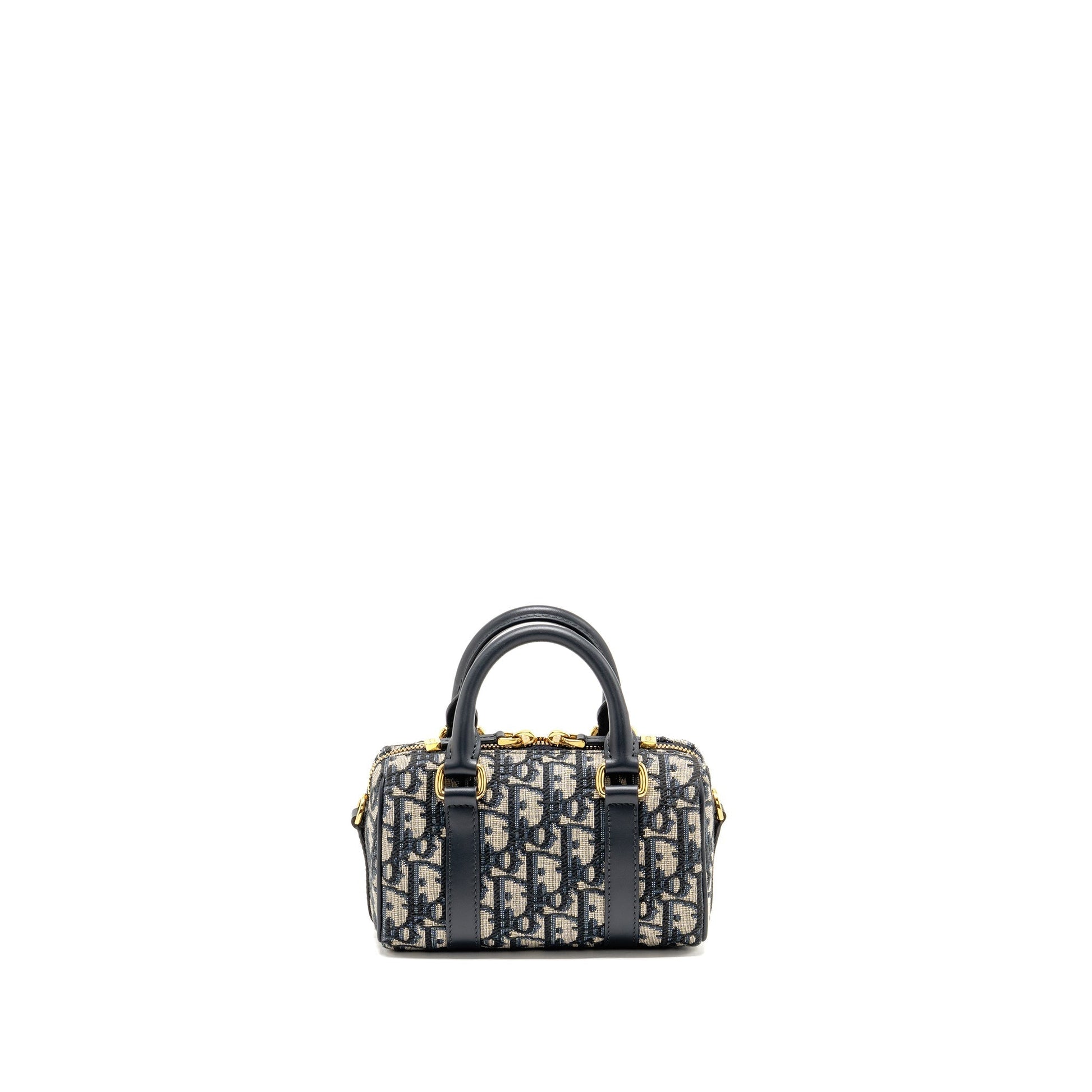 Dior Groove Purse Nano Oblique Handbag Canvas Blue Travel Bag