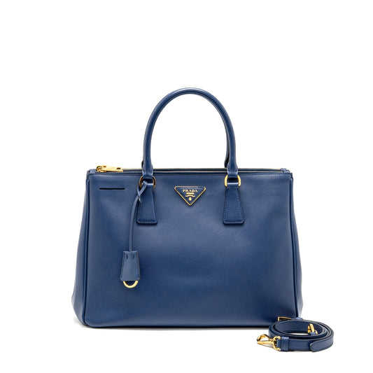 Prada Saffiano Tote Purse Galleria Saffiano Bluette Handbag Leather Tote Bag