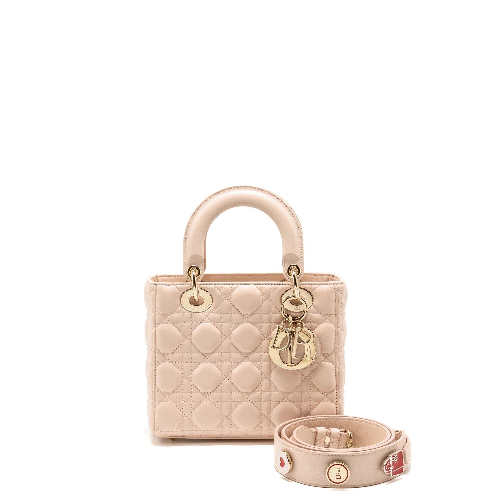 Dior My Lady Lambskin Light Handbag Pink Small Travel Bag
