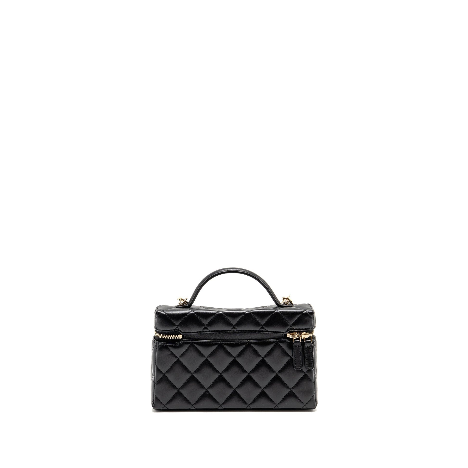 Chanel 25b CC top handle vanity Lambskin Black Handbag