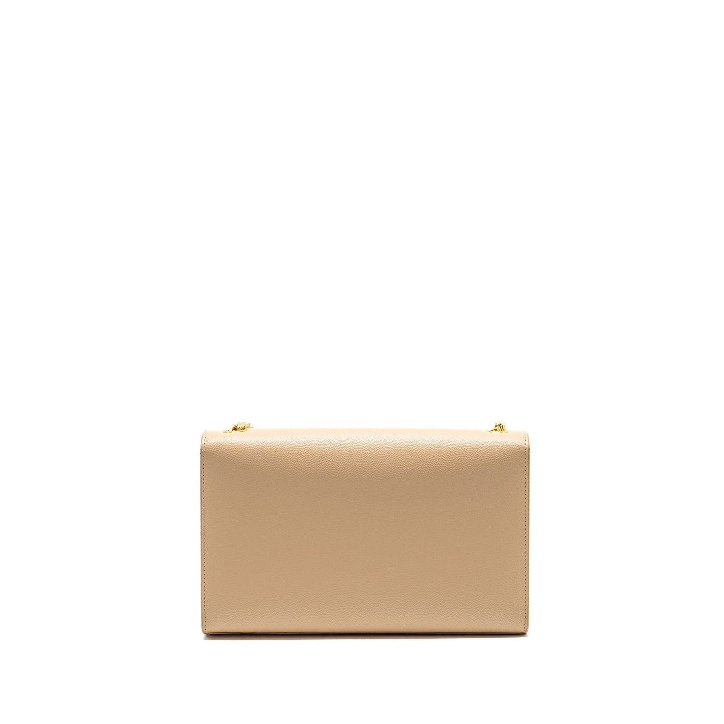 YSL Saint Laurent Kate Grained Calfskin Dark Travel Bag Beige Medium