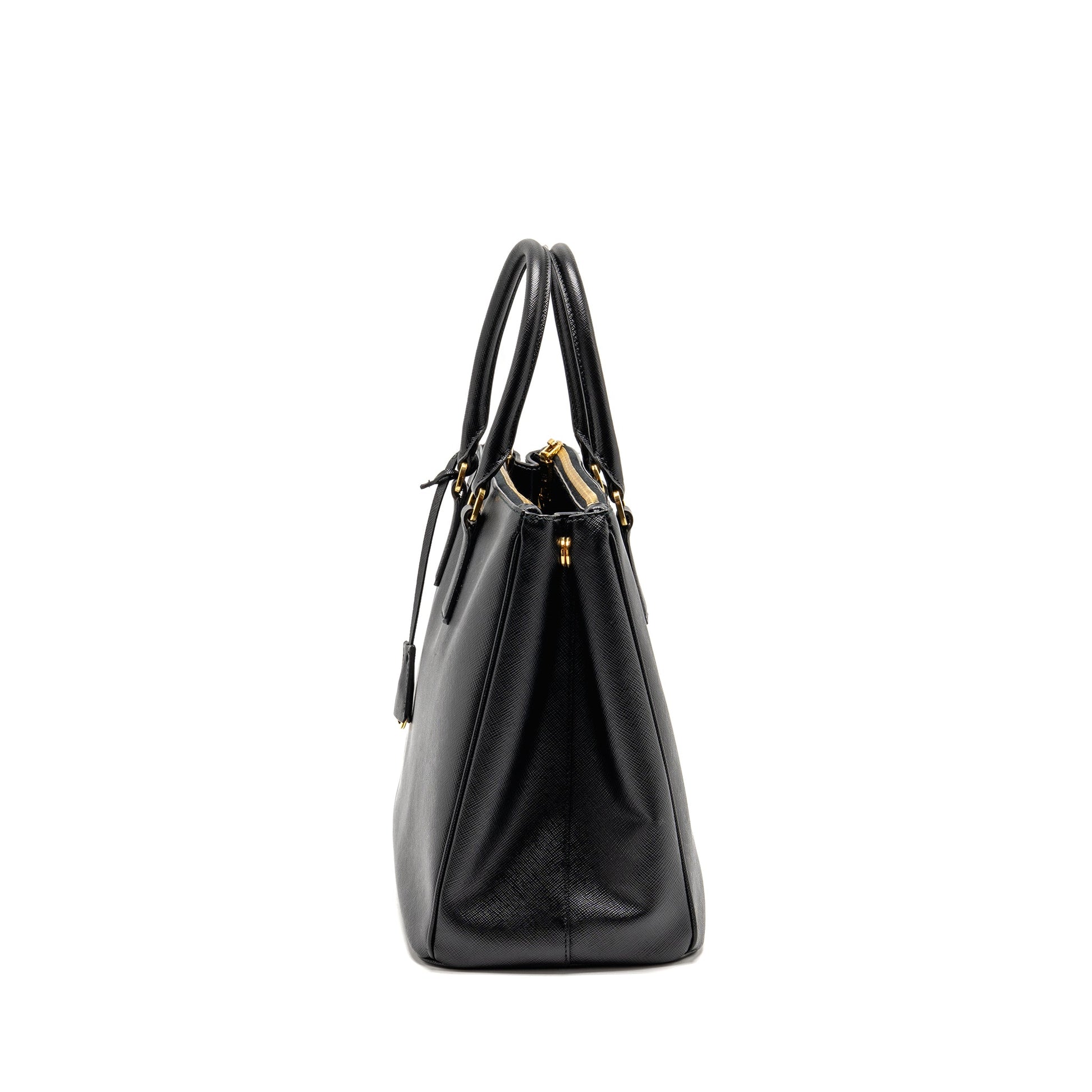 Prada Saffiano Tote Purse Handbag Leather Black Tote Bag 3