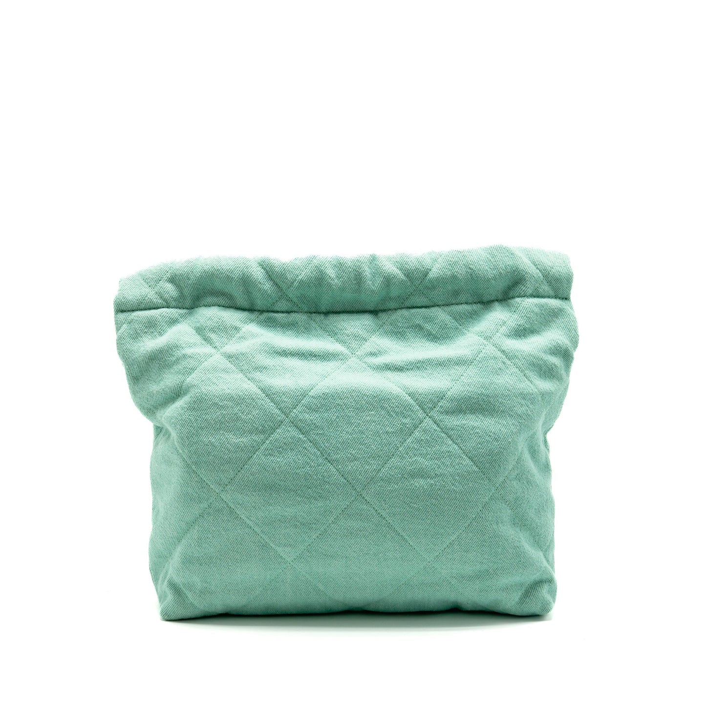 Chanel 22 Washed Denim Aqua GHW Microchip Small Handbag