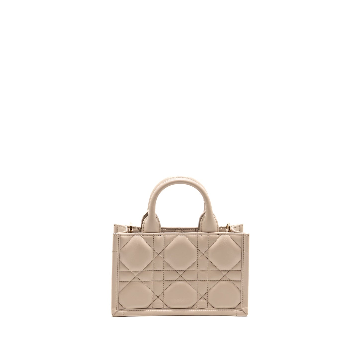 Dior amour Book Tote Macrocannage Calfskin Powder Handbag Beige Mini Tote Bag