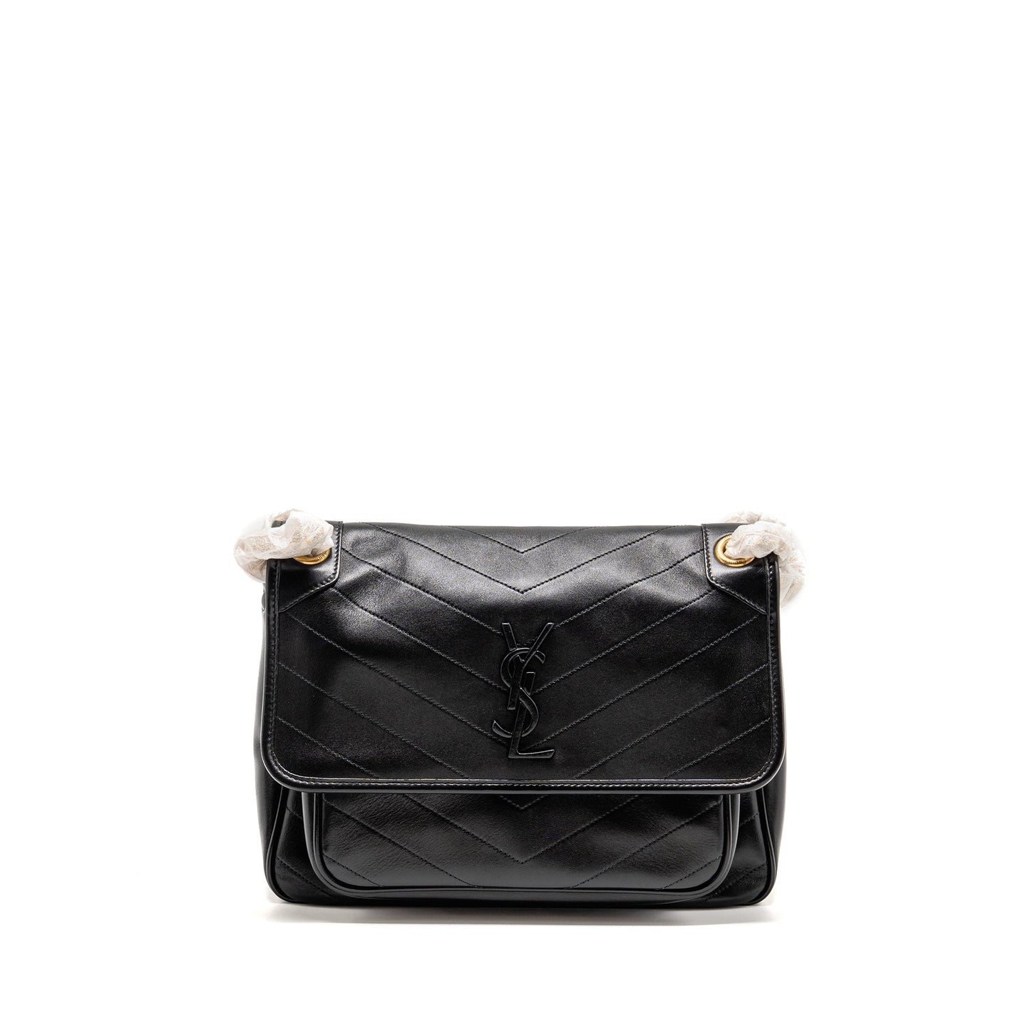 YSL Saint Laurent Niki Purse Lambskin Black Medium Travel Bag