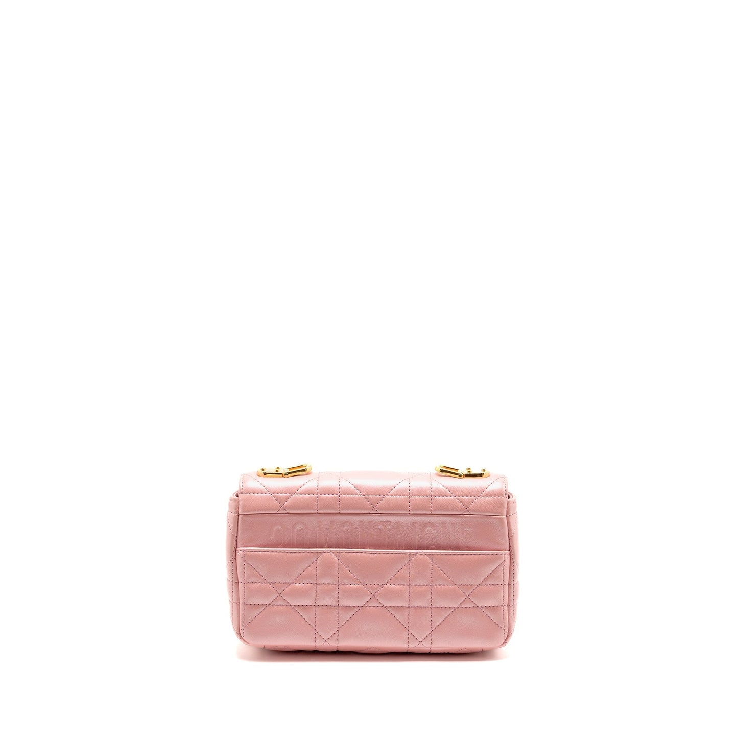 Dior Soft Caro Purse Lambskin Melocoton Handbag Small Travel Bag