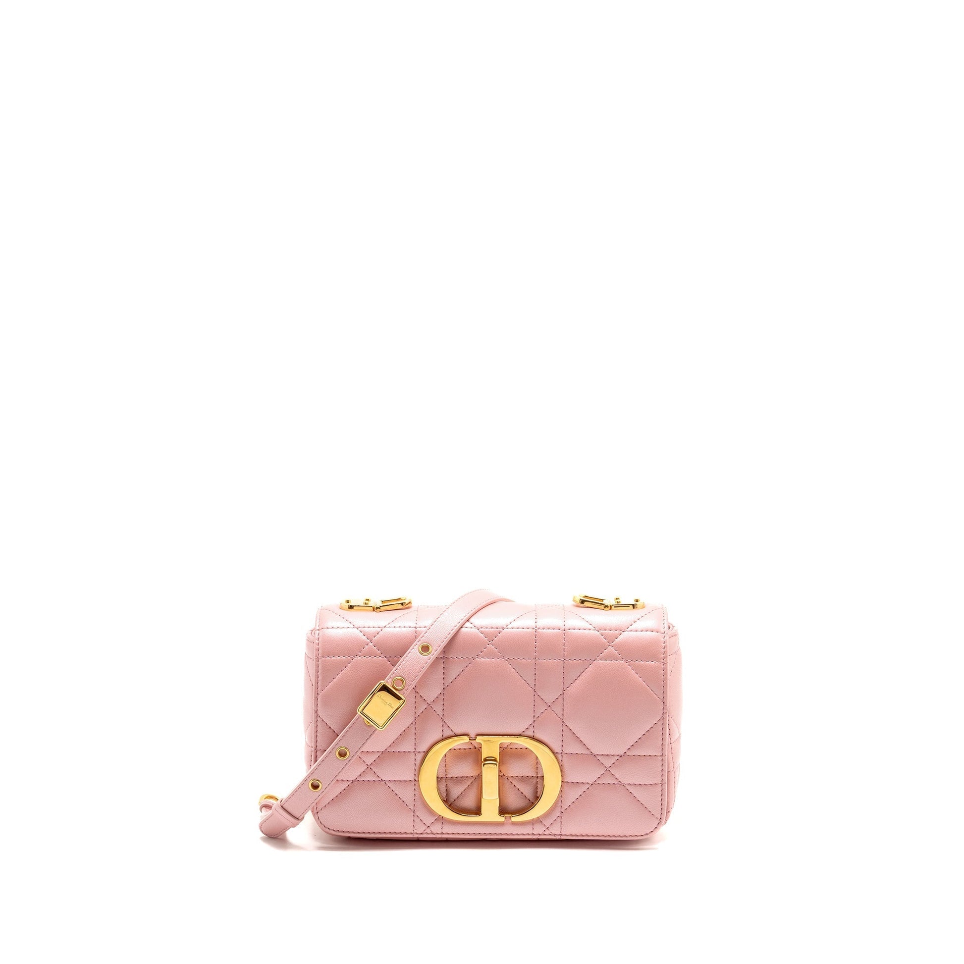 Dior Soft Caro Purse Lambskin Melocoton Handbag Small Travel Bag