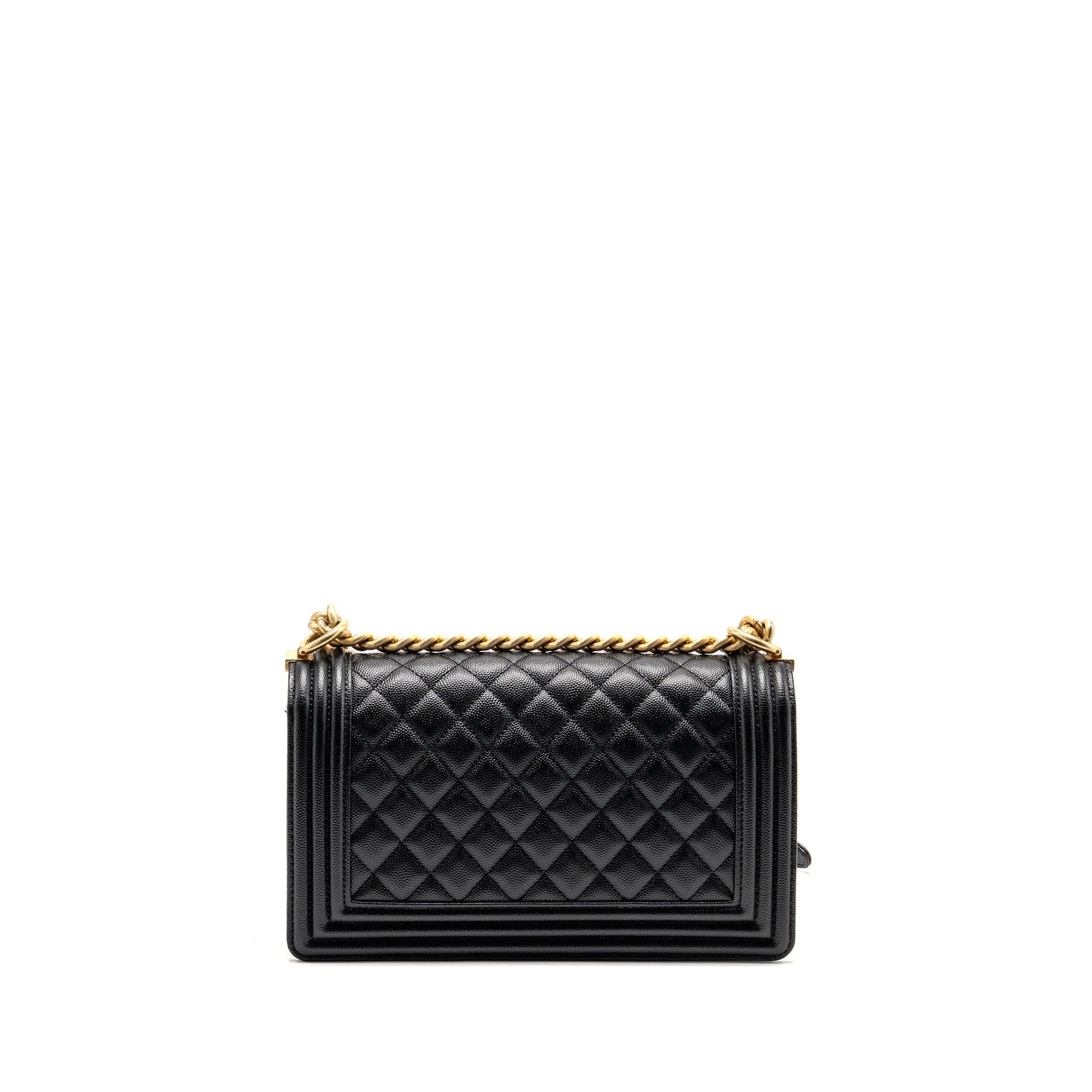 Chanel Classic Boy Caviar GHW Black Handbag Ghw 2