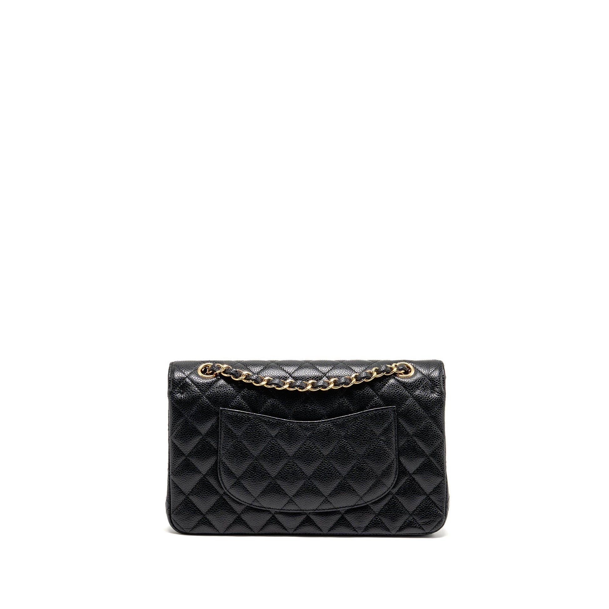 Chanel Classic Double Flap Caviar GHW Black Shoulder Bag Ghw 28
