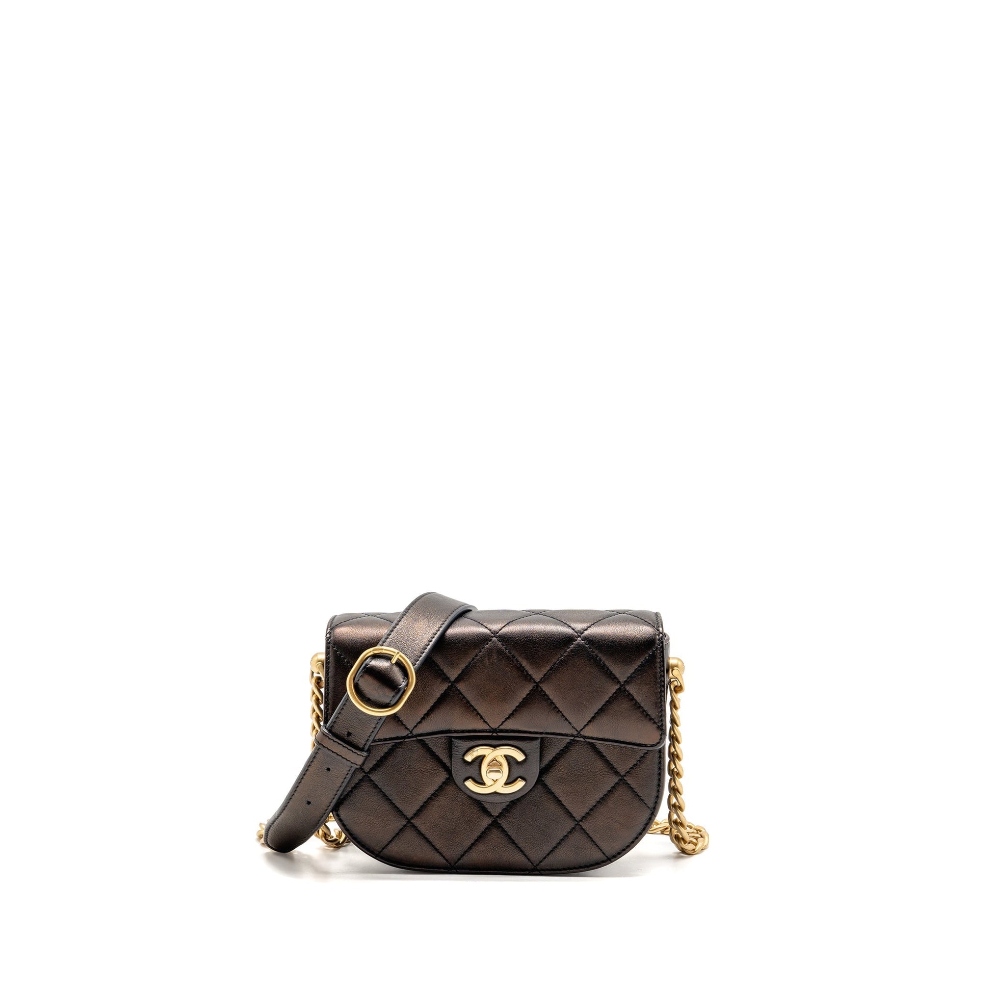 Chanel 21S Moon Messenger Calfskin GHW Black Messenger Bag Ghw 1