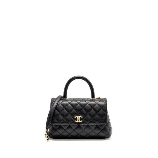 Chanel Coco Handle Caviar LGHW microchip Black Small Handbag Microchip 18