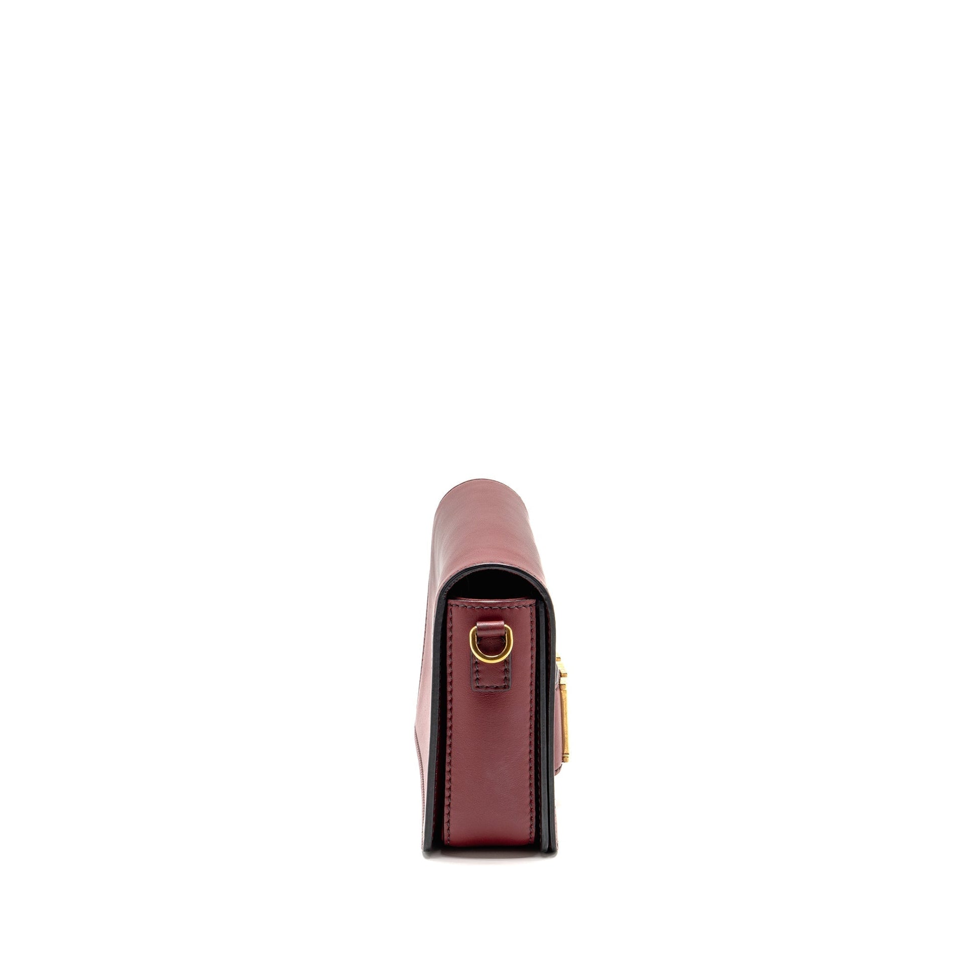 Dior evolution Purse Dark Calfskin Handbag Red Flap Travel Bag
