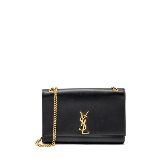 YSL Saint Laurent Saint Laurent Kate Purse Grained Calfskin Travel Black Large Travel Bag