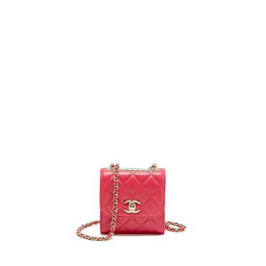 Chanel Trendy CC Lambskin LGHW Pink Clutch Bag Pink Lghw