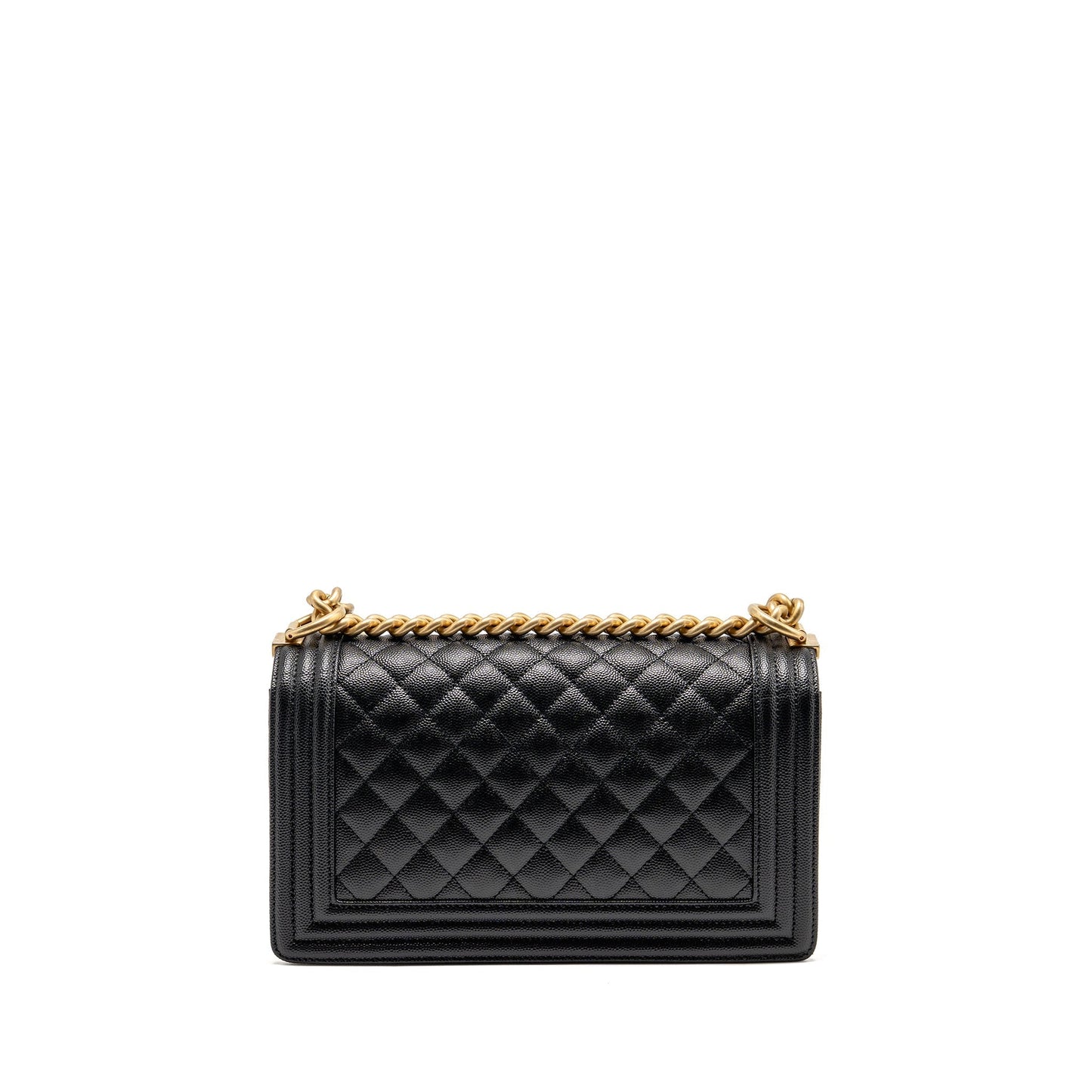 Chanel Boy Caviar GHW microchip Black Handbag