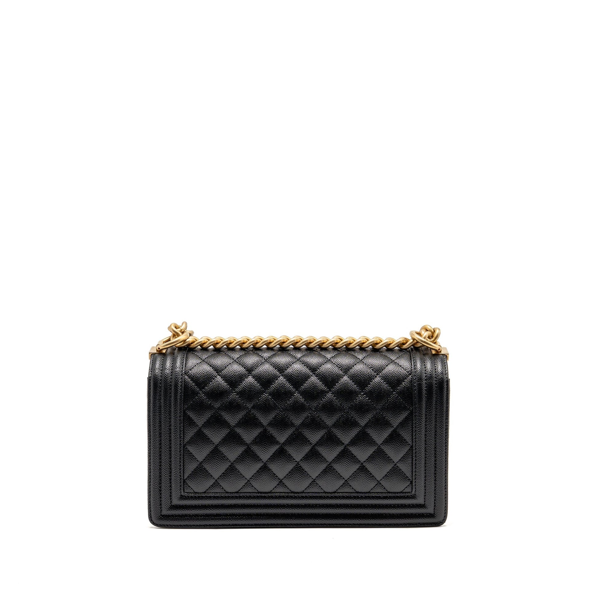 Chanel Boy Caviar GHW microchip Black Handbag
