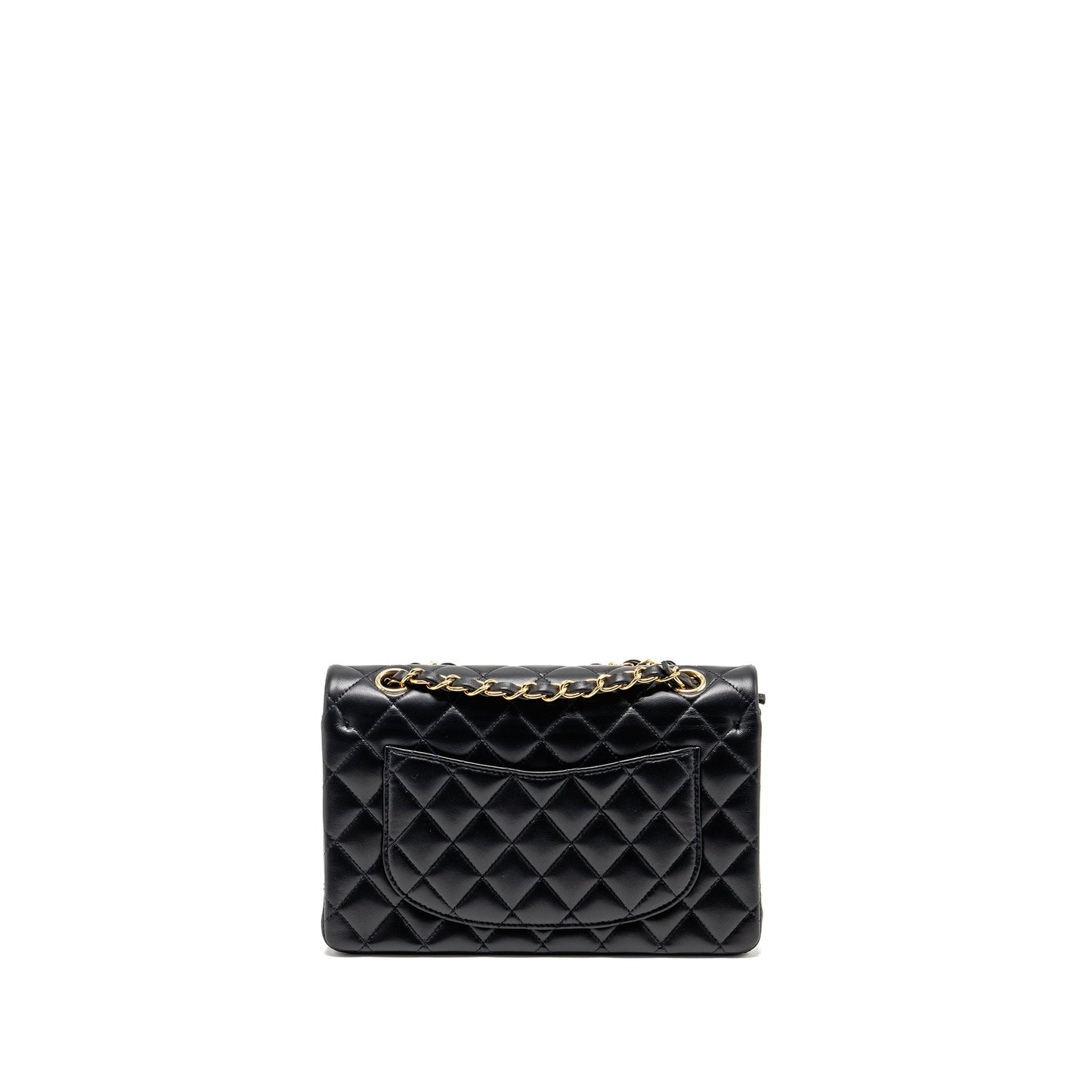 Chanel Classic Double Flap Lambskin GHW Black Small Shoulder Bag Ghw 2