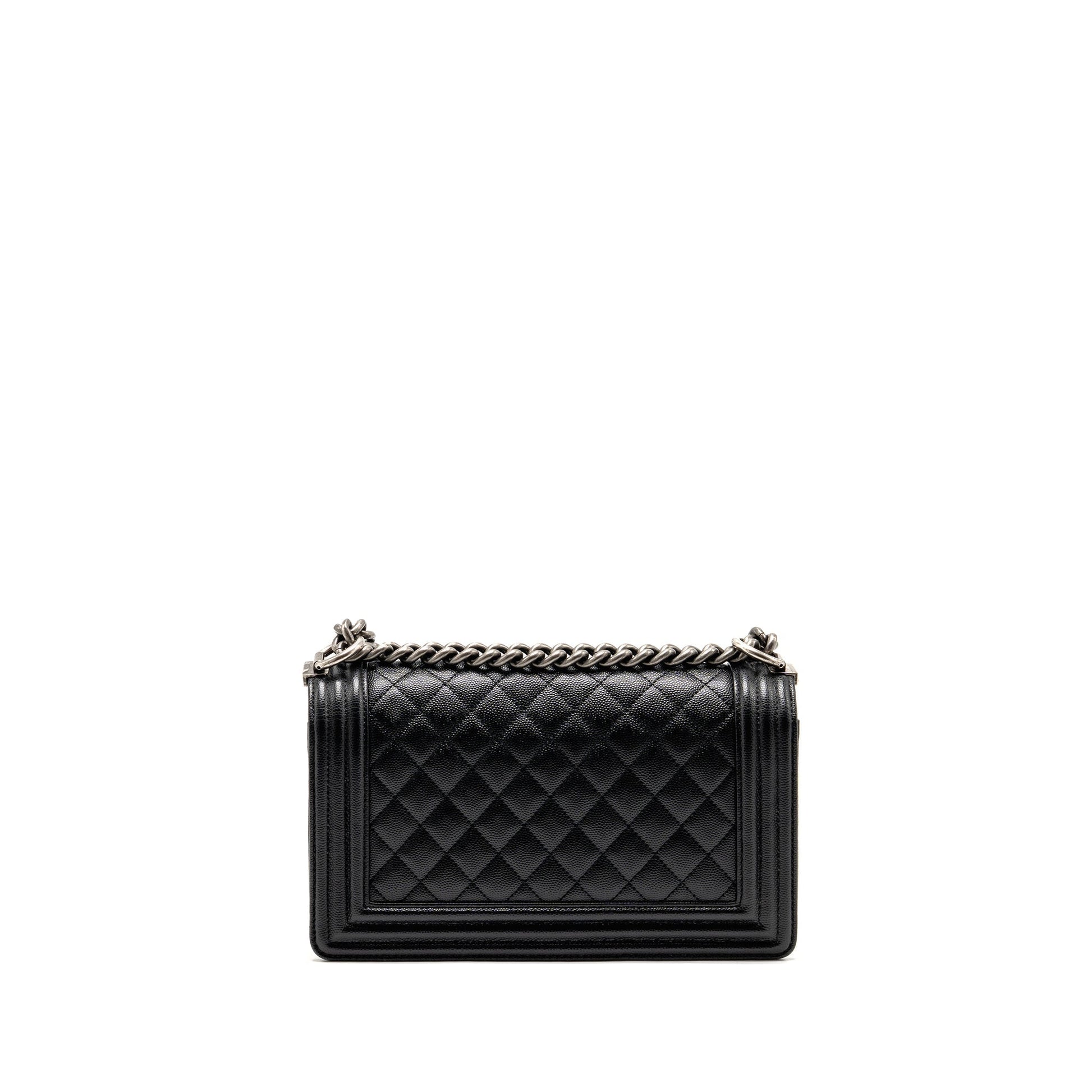 Chanel Boy Caviar SHW Black Handbag Shw 1
