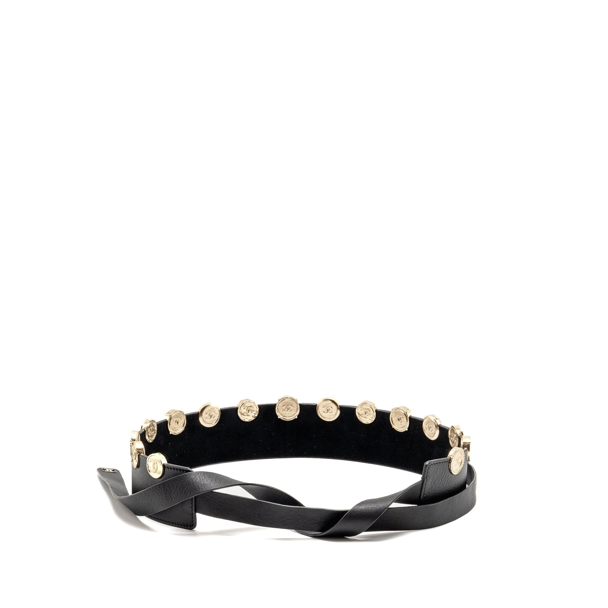 Chanel 22p Round Black Belt