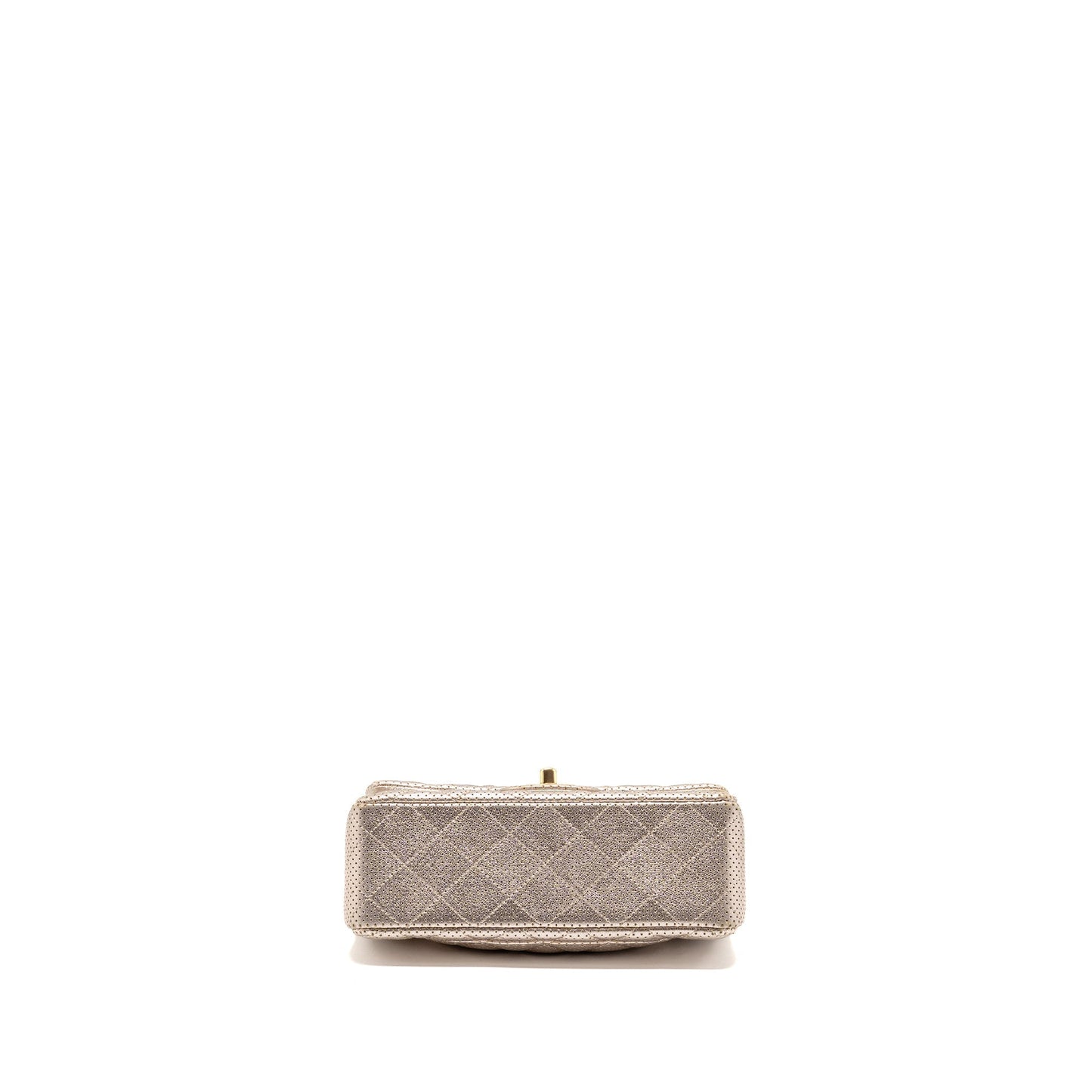 Chanel Rectangular Flap Perforated Gold Shoulder Bag