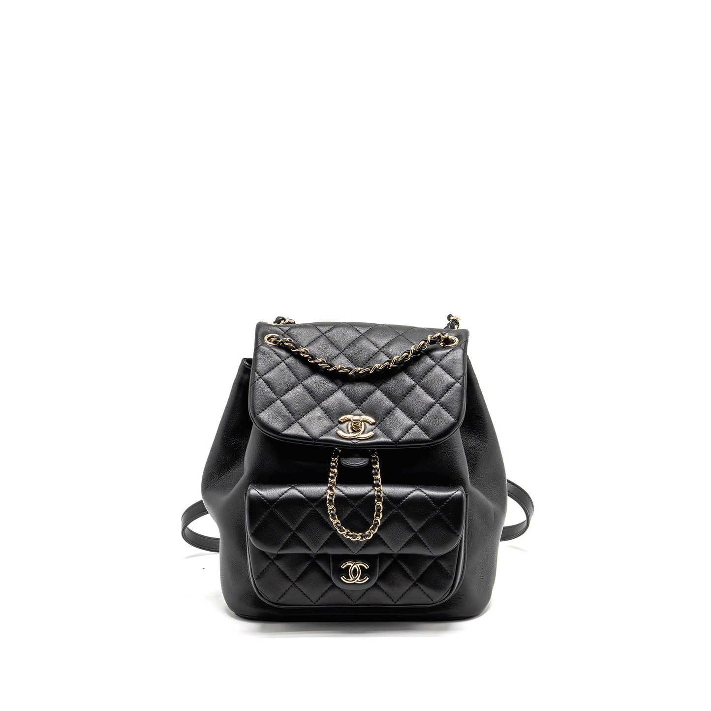 Chanel Duma Backpack Calfskin LGHW Microchip Black