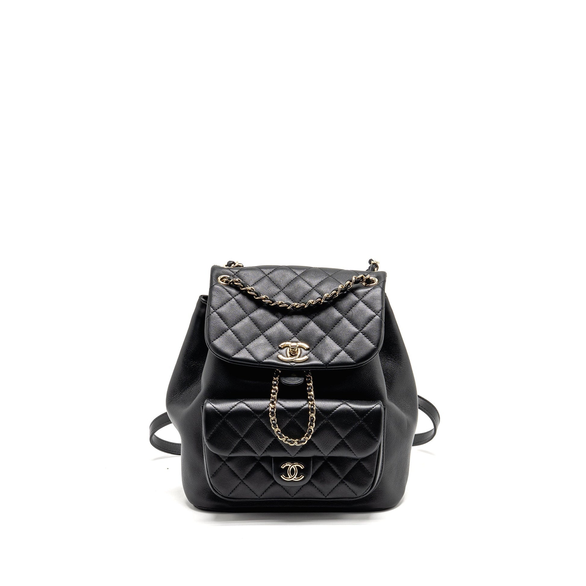 Chanel Duma Backpack Calfskin LGHW Microchip Black