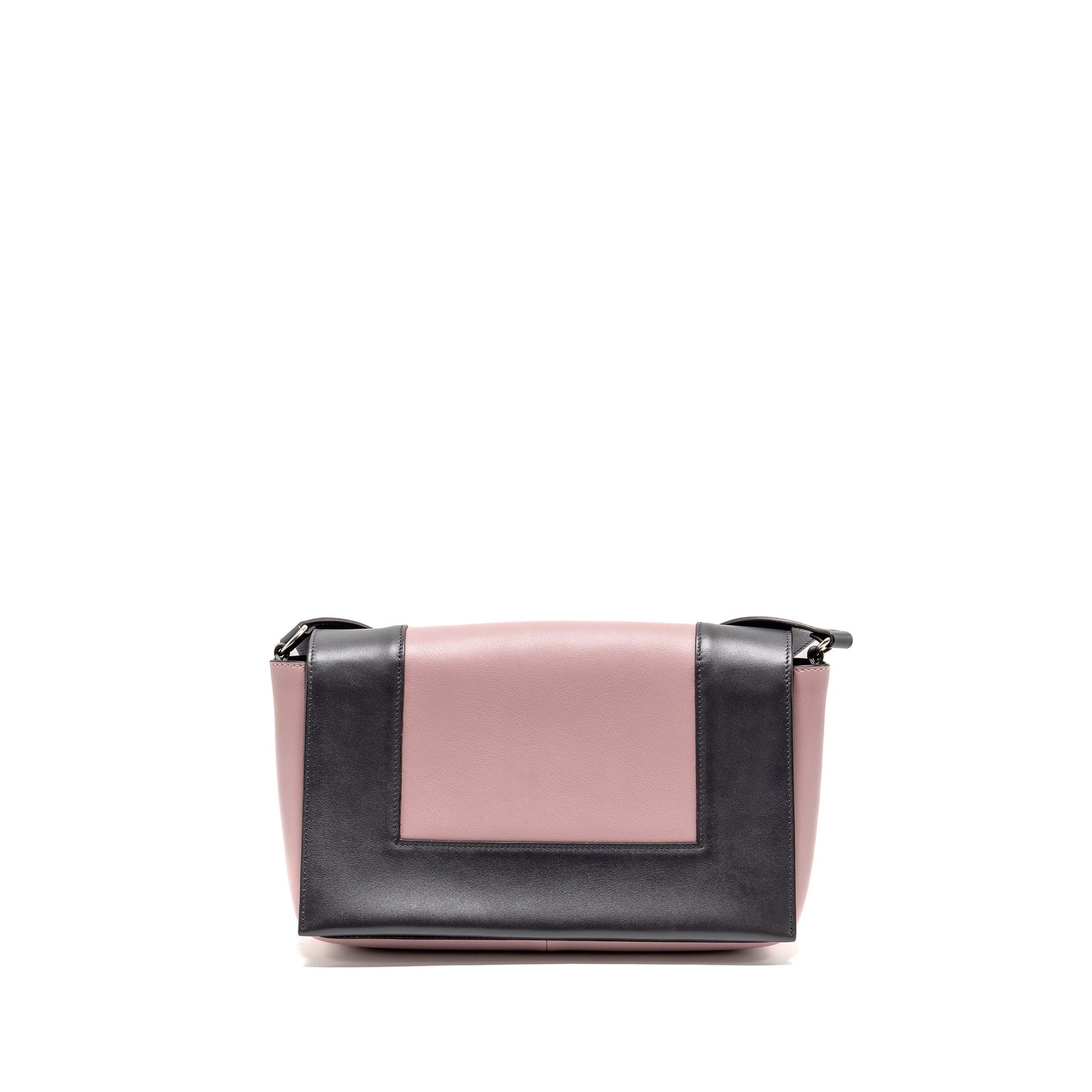 Celine Frame Purse Calfskin Grey Handbag Pink Travel Bag