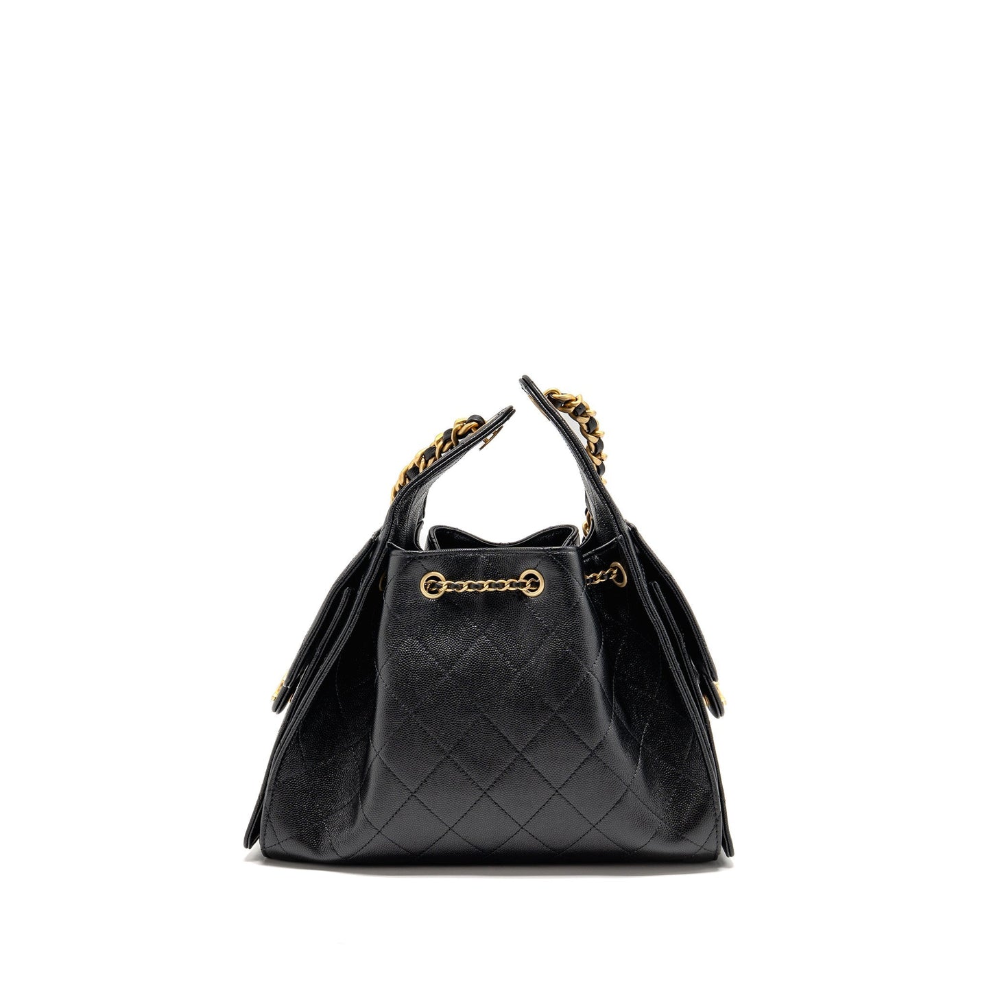 Chanel 25 Grained Calfskin GHW Microchip Black Small Handbag Ghw Microchip