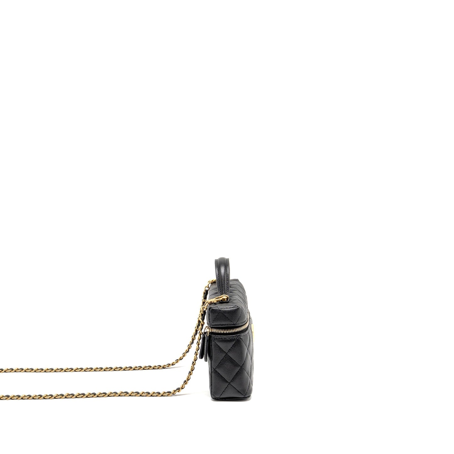 Chanel Top handle Vanity Caviar GHW Microchip Black Handbag Ghw Microchip