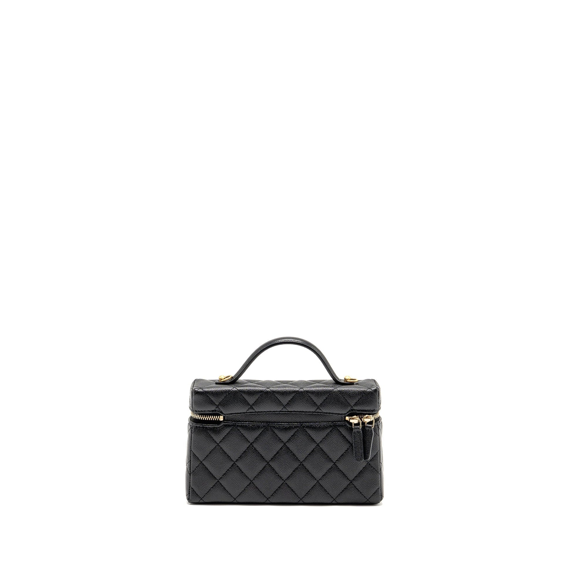 Chanel Top handle Vanity Caviar GHW Microchip Black Handbag Ghw Microchip