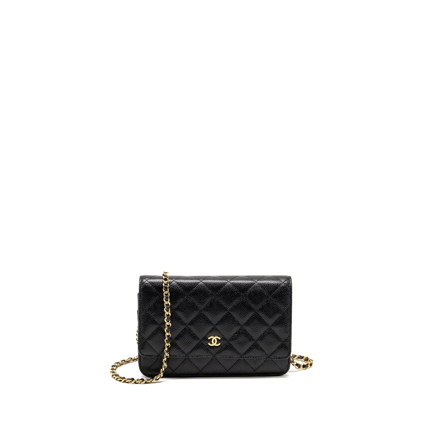 Chanel Classic on Caviar GHW Black Wallet Case Ghw 24